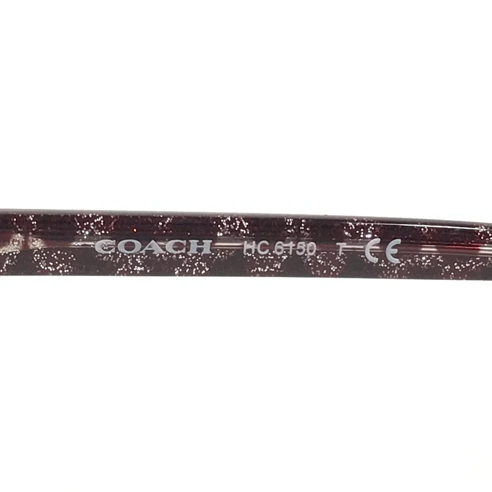 Coach Eyeglasses Frames HC6150 5584 Burgundy Glitter Sig C Red Square 53-17-140